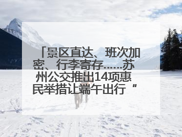 景区直达、班次加密、行李寄存……苏州公交推出14项惠民举措让端午出行“路路顺”