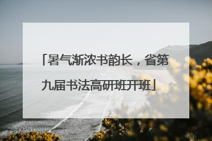 暑气渐浓书韵长，省第九届书法高研班开班