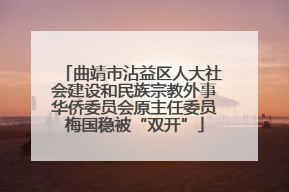 曲靖市沾益区人大社会建设和民族宗教外事华侨委员会原主任委员梅国稳被“双开”