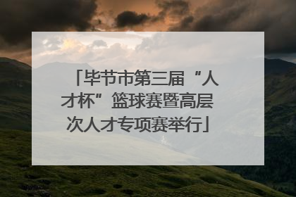 毕节市第三届“人才杯”篮球赛暨高层次人才专项赛举行