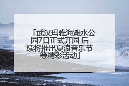 武汉玛雅海滩水公园7日正式开园 后续将推出夏浪音乐节等精彩活动