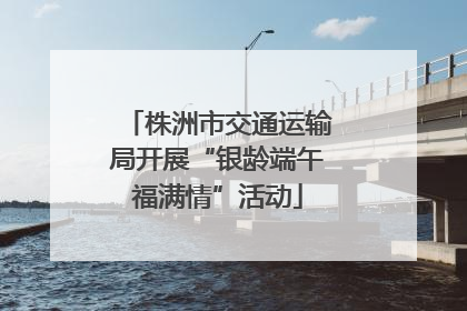株洲市交通运输局开展“银龄端午福满情”活动