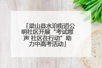 梁山县水泊街道公明社区开展“考试噤声 社区在行动”助力中高考活动