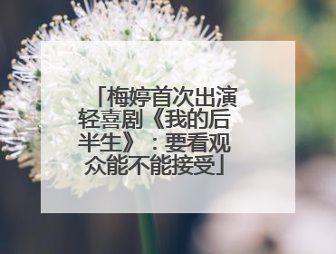梅婷首次出演轻喜剧《我的后半生》：要看观众能不能接受