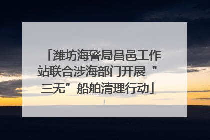 潍坊海警局昌邑工作站联合涉海部门开展“三无”船舶清理行动