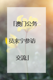 澳门公务员来宁参访交流