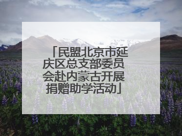 民盟北京市延庆区总支部委员会赴内蒙古开展捐赠助学活动