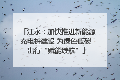 江永：加快推进新能源充电桩建设 为绿色低碳出行“赋能续航”