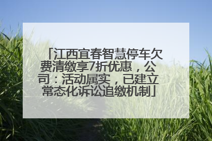 江西宜春智慧停车欠费清缴享7折优惠，公司：活动属实，已建立常态化诉讼追缴机制