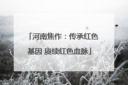 河南焦作：传承红色基因 赓续红色血脉