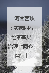 河南西峡：志愿同行 绘就基层治理“同心圆”