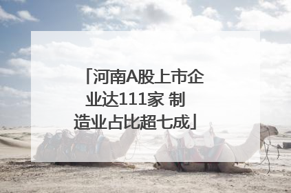 河南A股上市企业达111家 制造业占比超七成