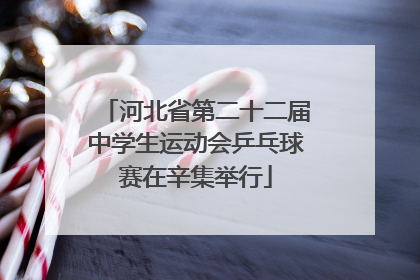 河北省第二十二届中学生运动会乒乓球赛在辛集举行