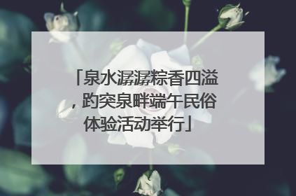 泉水潺潺粽香四溢，趵突泉畔端午民俗体验活动举行
