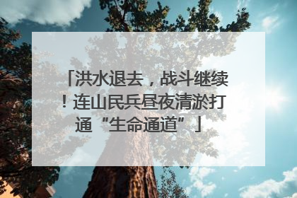 洪水退去，战斗继续！连山民兵昼夜清淤打通“生命通道”
