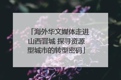 海外华文媒体走进山西晋城 探寻资源型城市的转型密码