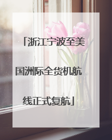 浙江宁波至美国洲际全货机航线正式复航