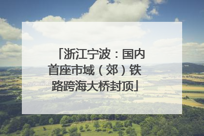 浙江宁波：国内首座市域（郊）铁路跨海大桥封顶