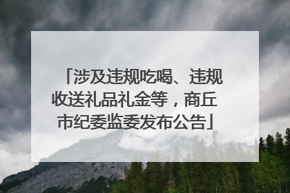涉及违规吃喝、违规收送礼品礼金等，商丘市纪委监委发布公告