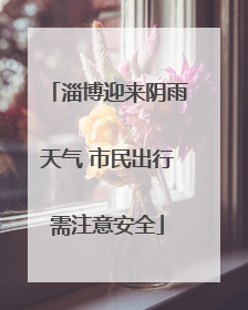 淄博迎来阴雨天气 市民出行需注意安全