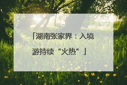 湖南张家界：入境游持续“火热”