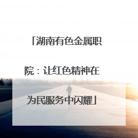 湖南有色金属职院：让红色精神在为民服务中闪耀