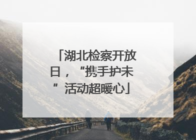 湖北检察开放日，“携手护未”活动超暖心