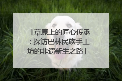 草原上的匠心传承：探访巴林民族手工坊的非遗新生之路
