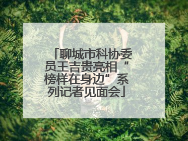 聊城市科协委员王吉贵亮相“榜样在身边”系列记者见面会