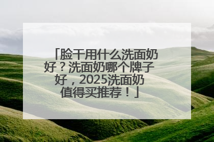 脸干用什么洗面奶好？洗面奶哪个牌子好，2025洗面奶值得买推荐！