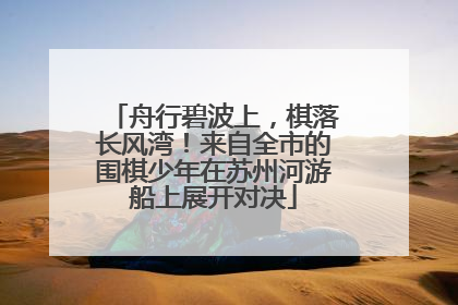 舟行碧波上，棋落长风湾！来自全市的围棋少年在苏州河游船上展开对决