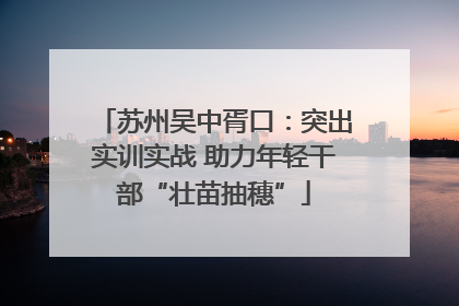苏州吴中胥口：突出实训实战 助力年轻干部“壮苗抽穗”