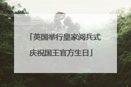 英国举行皇家阅兵式庆祝国王官方生日