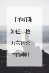 董明珠卸任，格力芯片公司换帅