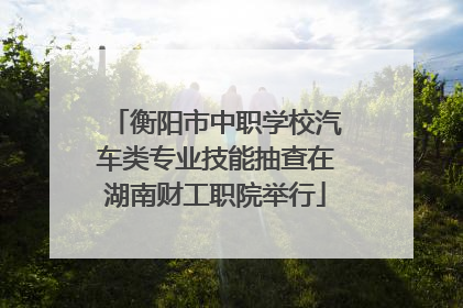 衡阳市中职学校汽车类专业技能抽查在湖南财工职院举行