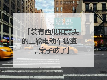 装有西瓜和蒜头的三轮电动车被盗，案子破了
