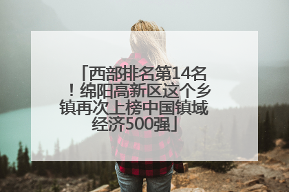 西部排名第14名！绵阳高新区这个乡镇再次上榜中国镇域经济500强