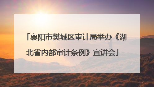 襄阳市樊城区审计局举办《湖北省内部审计条例》宣讲会