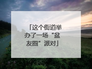 这个街道举办了一场“盆友圈”派对