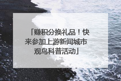 赚积分换礼品！快来参加上游新闻城市观鸟科普活动