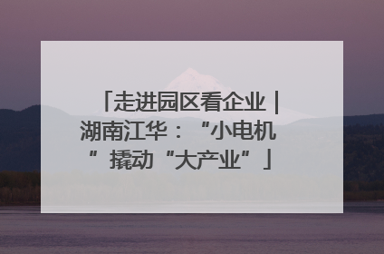 走进园区看企业｜湖南江华：“小电机”撬动“大产业”