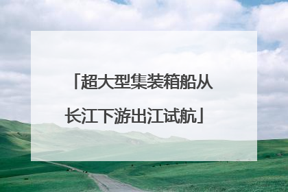 超大型集装箱船从长江下游出江试航