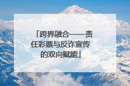 跨界融合——责任彩票与反诈宣传的双向赋能