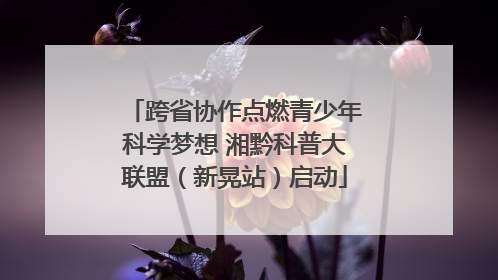 跨省协作点燃青少年科学梦想 湘黔科普大联盟（新晃站）启动