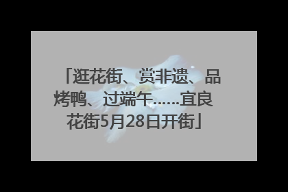 逛花街、赏非遗、品烤鸭、过端午……宜良花街5月28日开街