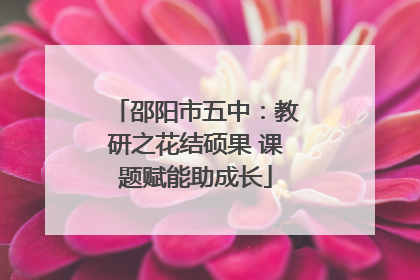 邵阳市五中：教研之花结硕果 课题赋能助成长