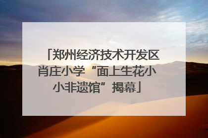 郑州经济技术开发区肖庄小学“面上生花小小非遗馆”揭幕