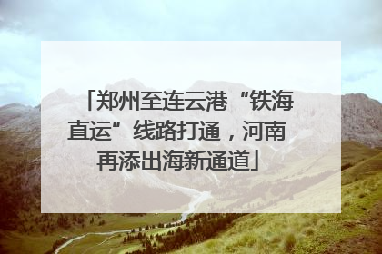郑州至连云港“铁海直运”线路打通，河南再添出海新通道