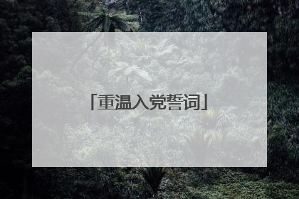 重温入党誓词