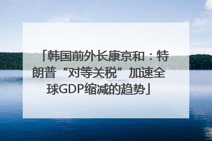 韩国前外长康京和：特朗普“对等关税”加速全球GDP缩减的趋势